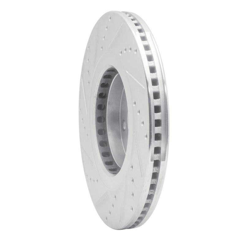 Mazda 6 Brake Rotor (1) - Front Right - R1 Concepts - Drilled & Slotted - Silver - `16-`25